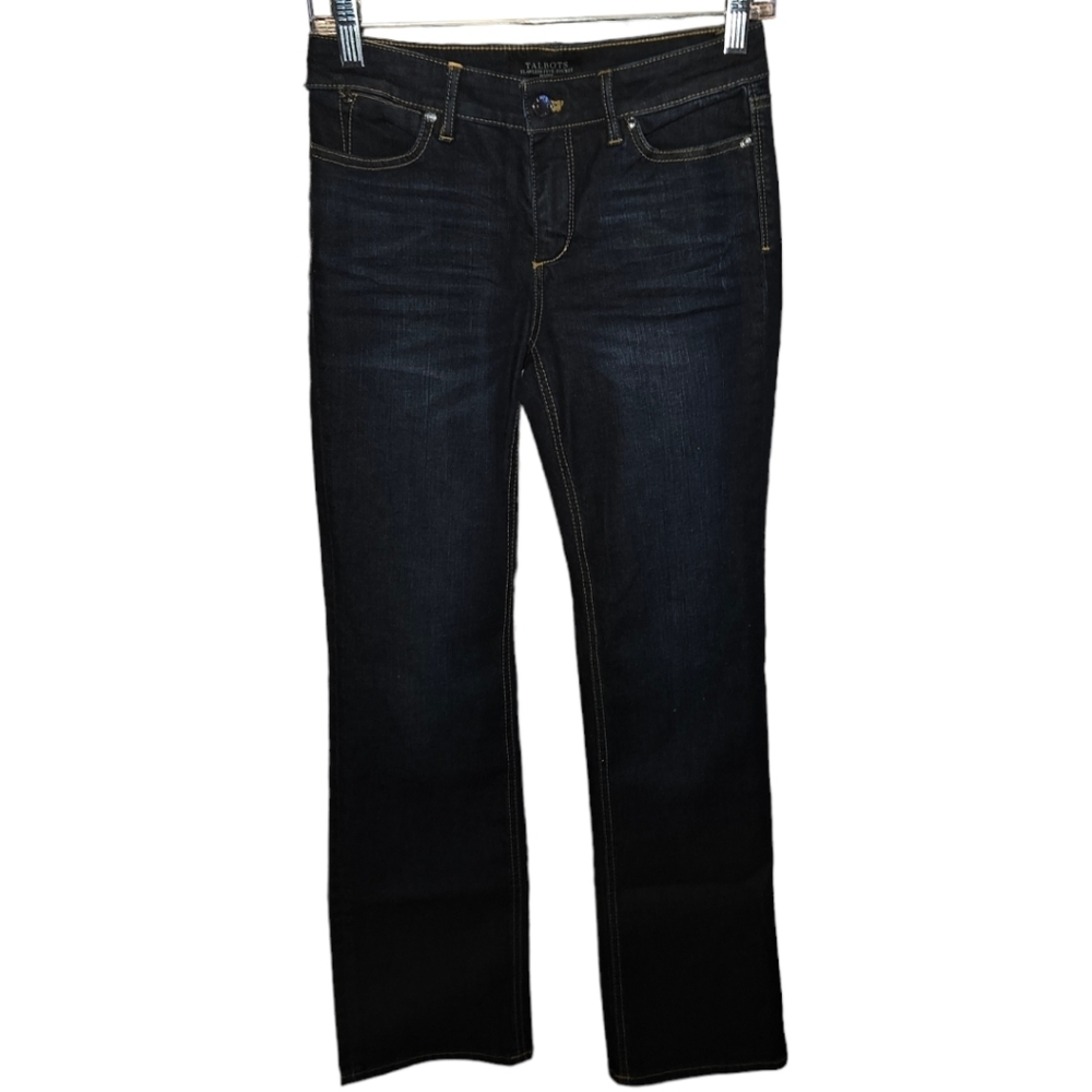 Talbots Flawless Five-Pocket Dark Wash Boot Cut Jeans